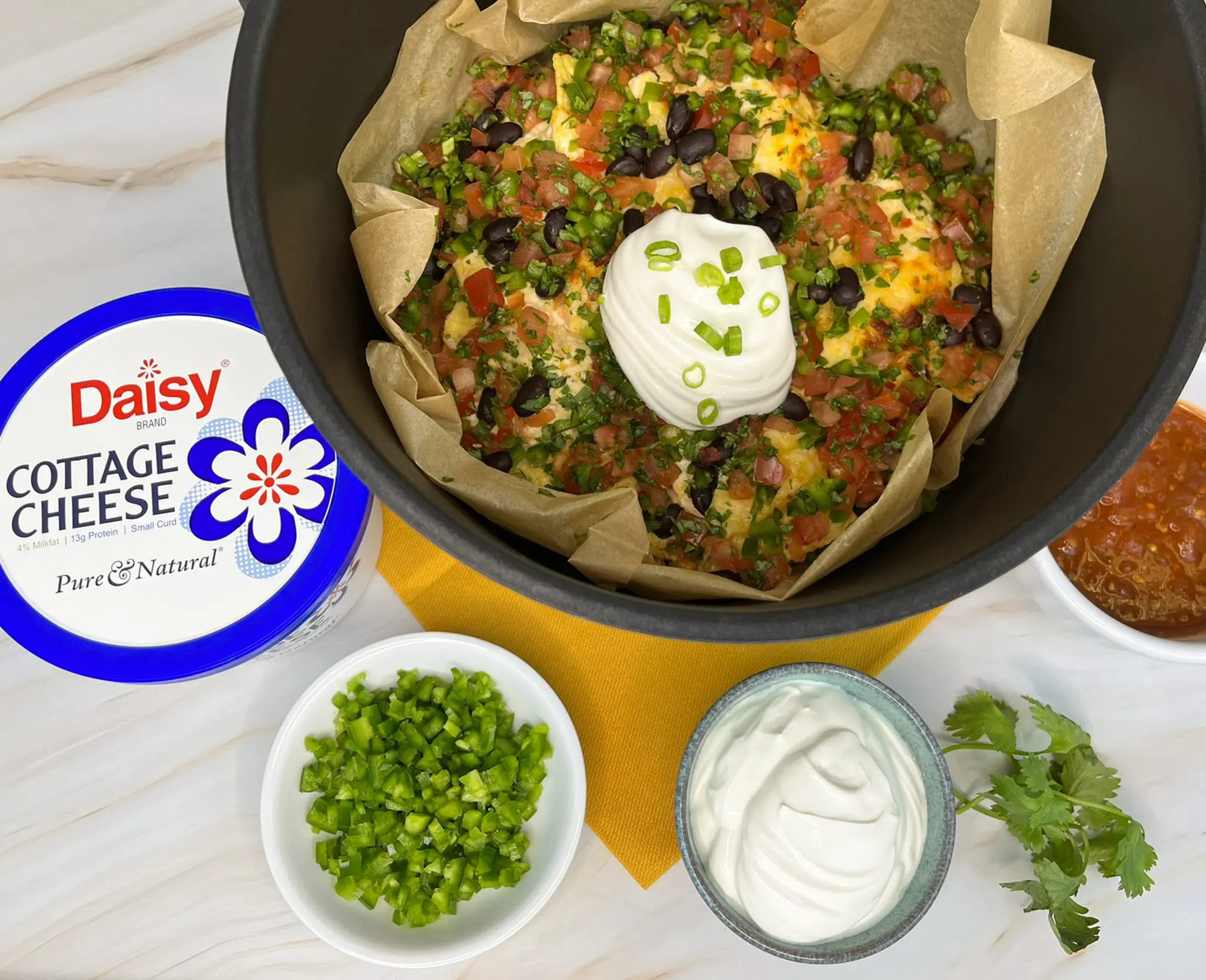 High Protein Air Fryer Nachos - Daisy Brand
