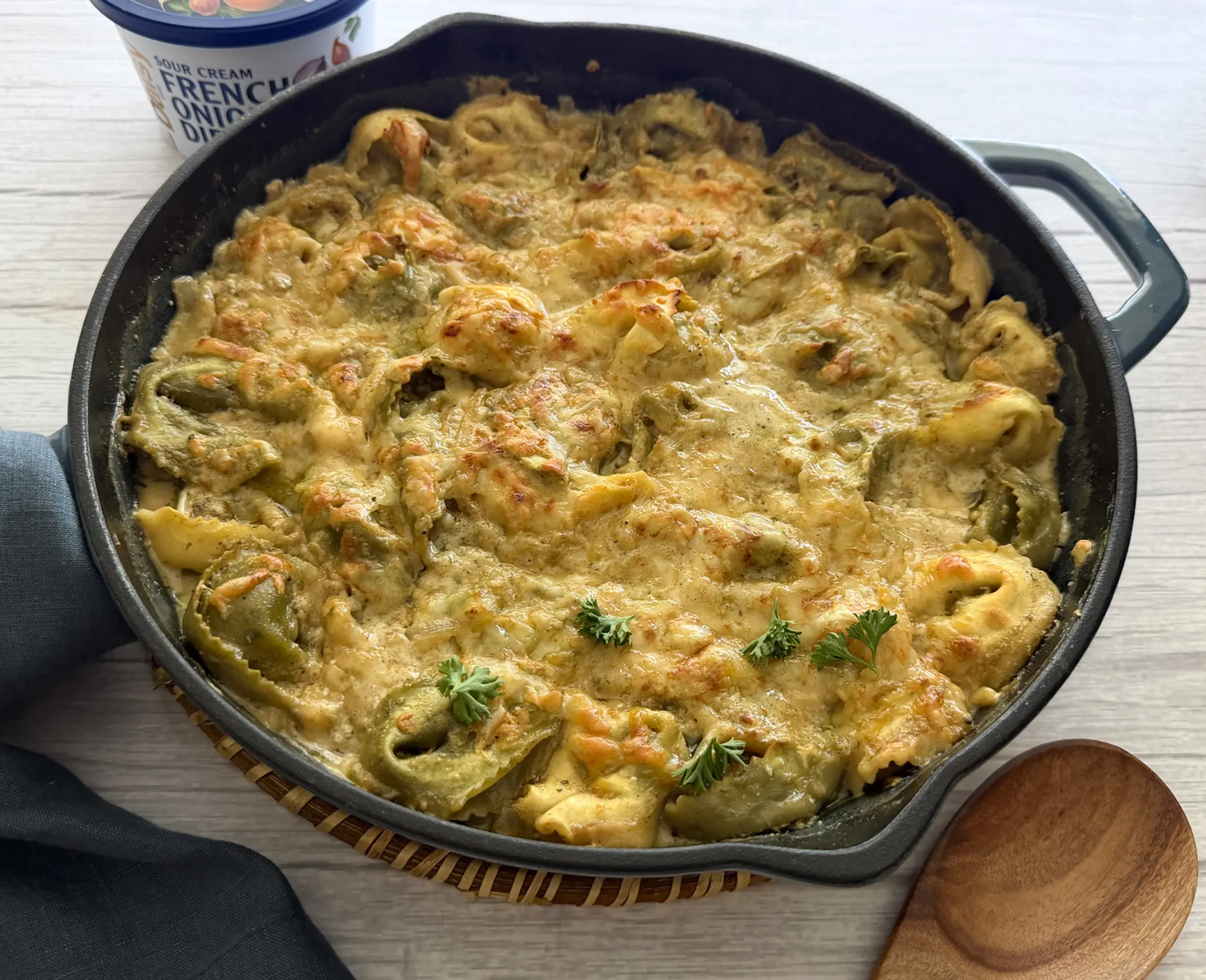 Click to open Tortellini with Creamy French Onion Sauce recipe