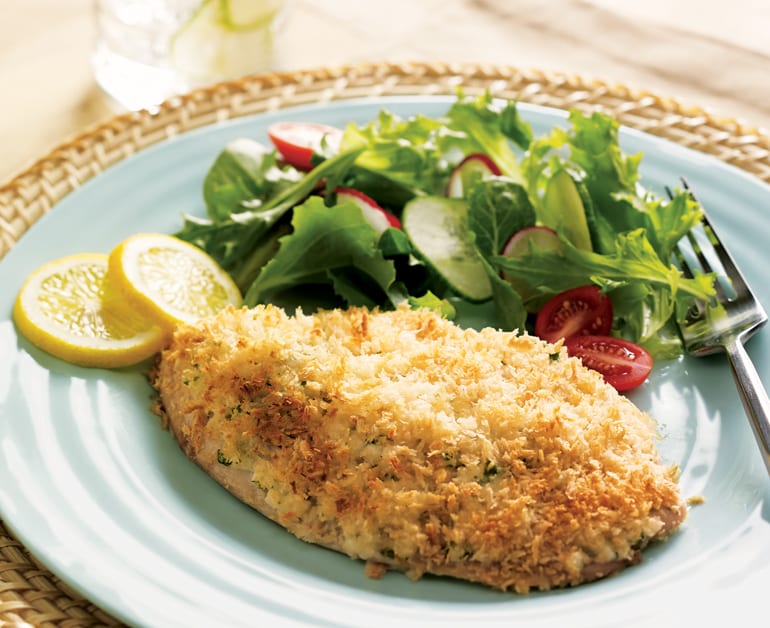 View recommended Baked Tilapia with Crumb Crust recipe