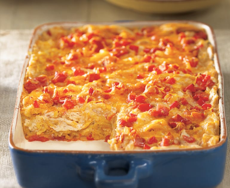 View recommended Cheesy Chicken Enchilada Bake recipe