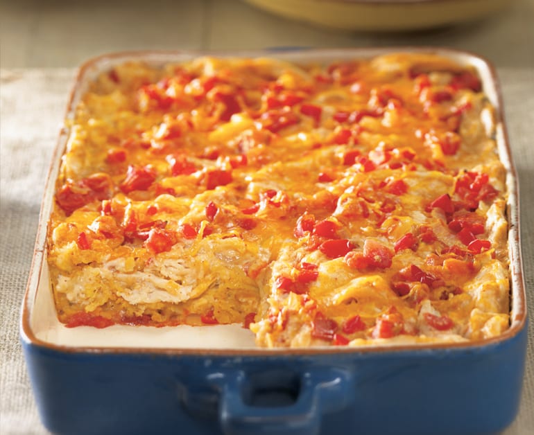 View recommended Cheesy Chicken Enchilada Bake recipe