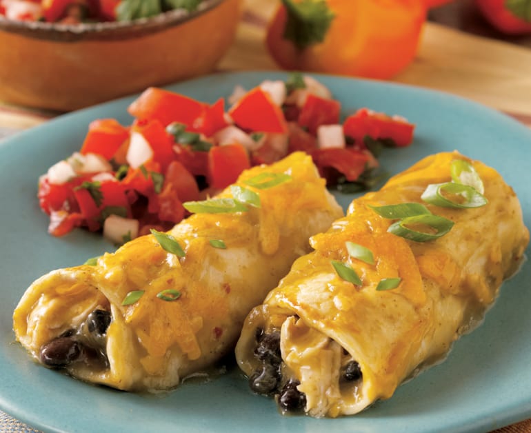View recommended Chicken and Black Bean Enchilada Verde recipe