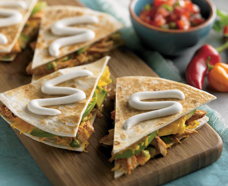 View recommended Chicken Avocado Quesadillas recipe