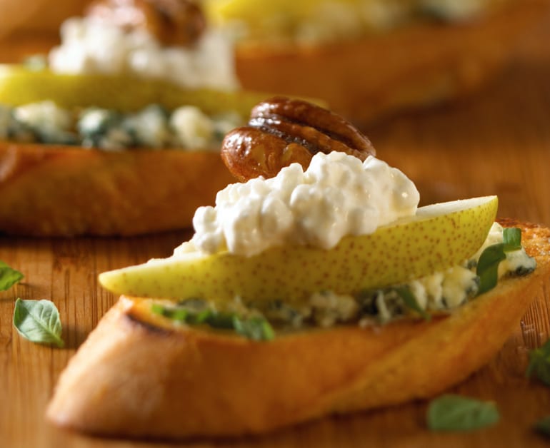 Thumbnail image for Cottage Cheese and Pear Crostini