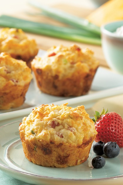 Cottage Cheese, Egg and Ham Muffins