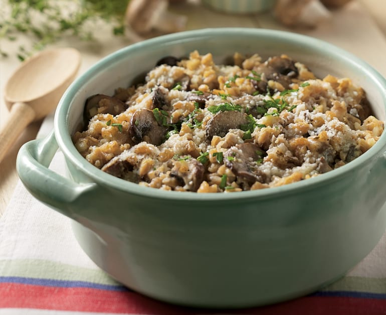 View recommended Farro and Mushroom Bake recipe