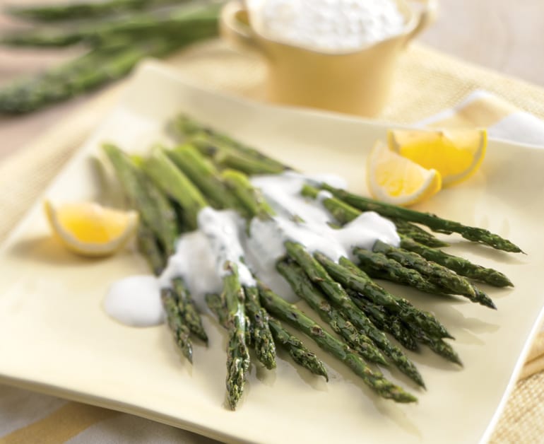 View recommended Grilled Asparagus with Light Lemon Sauce recipe