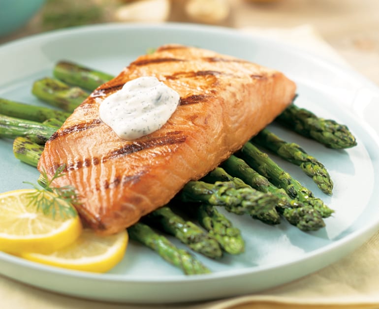 Grilled Salmon with Lemon-Dill Sauce slider image 1