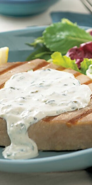 GRILLED TUNA W CILANTRO CREAM SAUCE 770x628