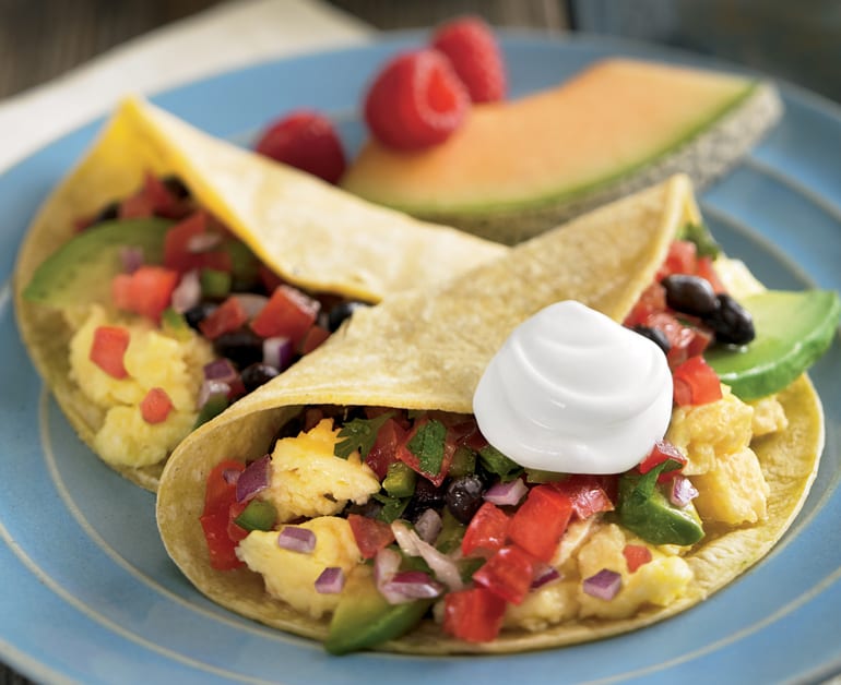 Light Breakfast Veggie Tacos slider image 1