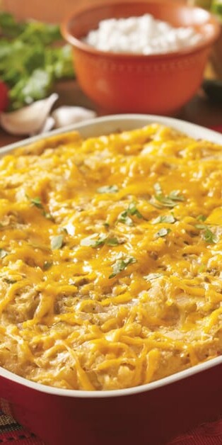LIGHT CHICKEN VERDE ENCHILADA CASSEROLE 770x628
