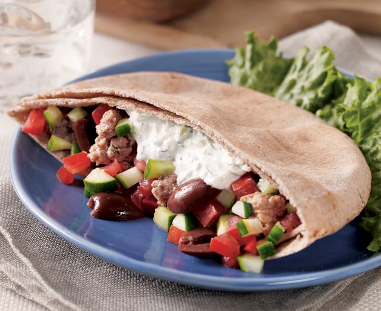 Light Greek Gyros with Tzatziki Sauce