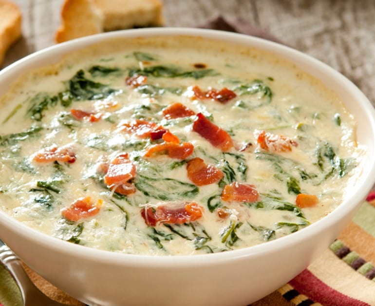 Thumbnail image for Queso Spinach-Bacon Dip