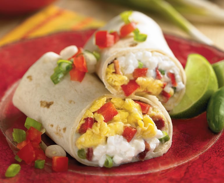 Savory Cheesy Breakfast Burritos slider image 1