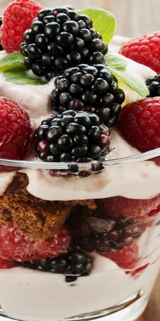 Berry Breakfast Parfait with Sour Cream