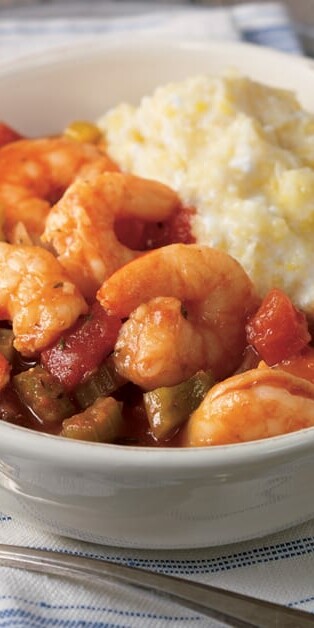 SHRIMP CREOLE WITH CHEESY POLENTA770x628