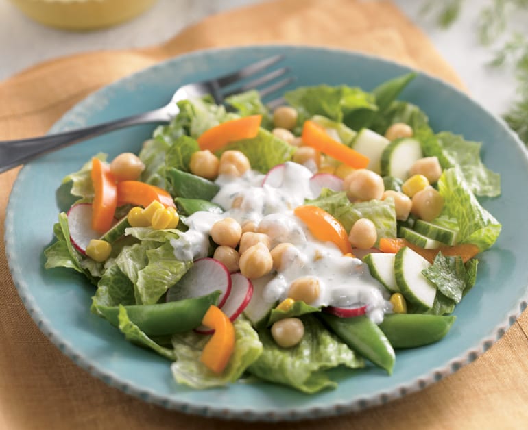 Click to open Spring Salad with Cheesy Ranch Dressing recipe