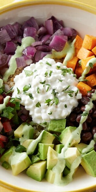 Sweet potato and black bean bowl recipe