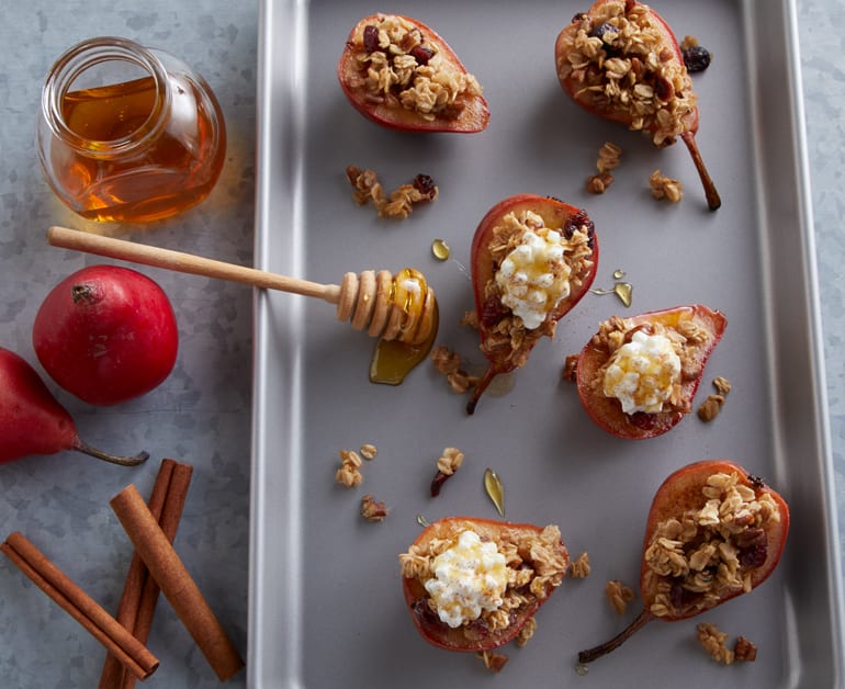 View recommended Spiced Maple-Oatmeal Roasted Pears recipe