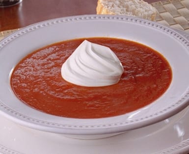 Thumbnail image for Sopa de Tomate con Chiles Rojos Asados y Ajo