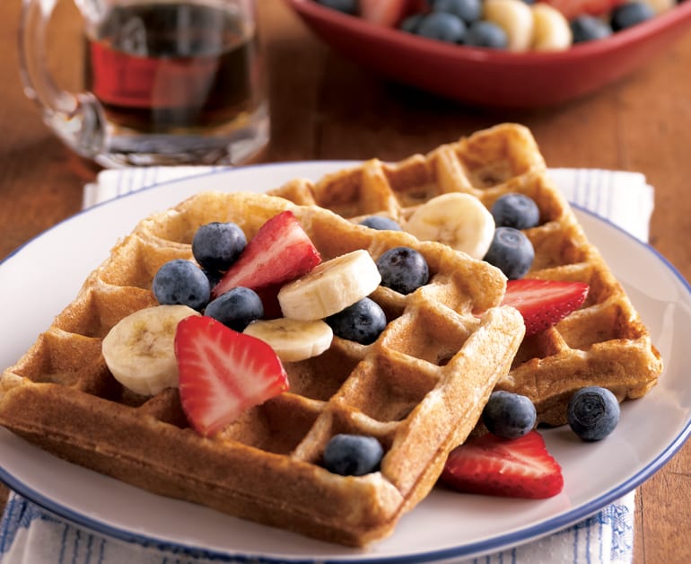 View recommended Whole Grain Waffles with Fruit recipe