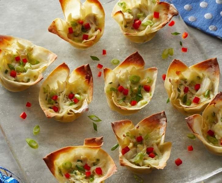 Baked Crab and Cheese Wonton Cups slider image 1