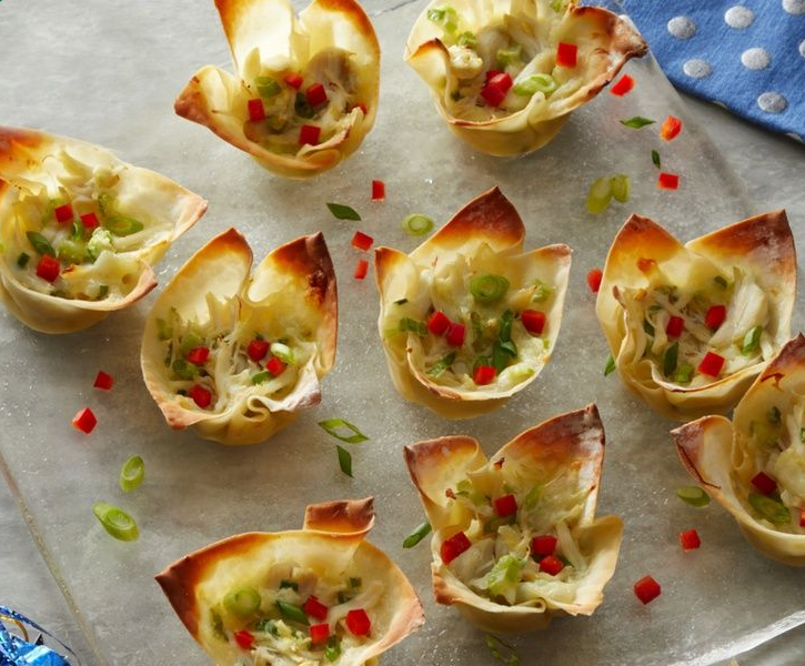 Baked Crab and Cheese Wonton Cups Recipe - Daisy Brand