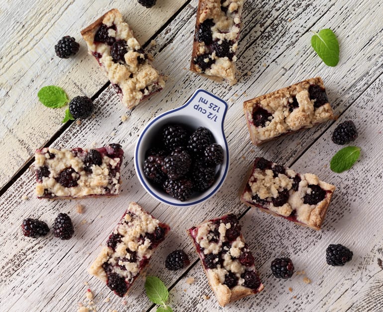 Blackberry Streusel Bars slider image 1