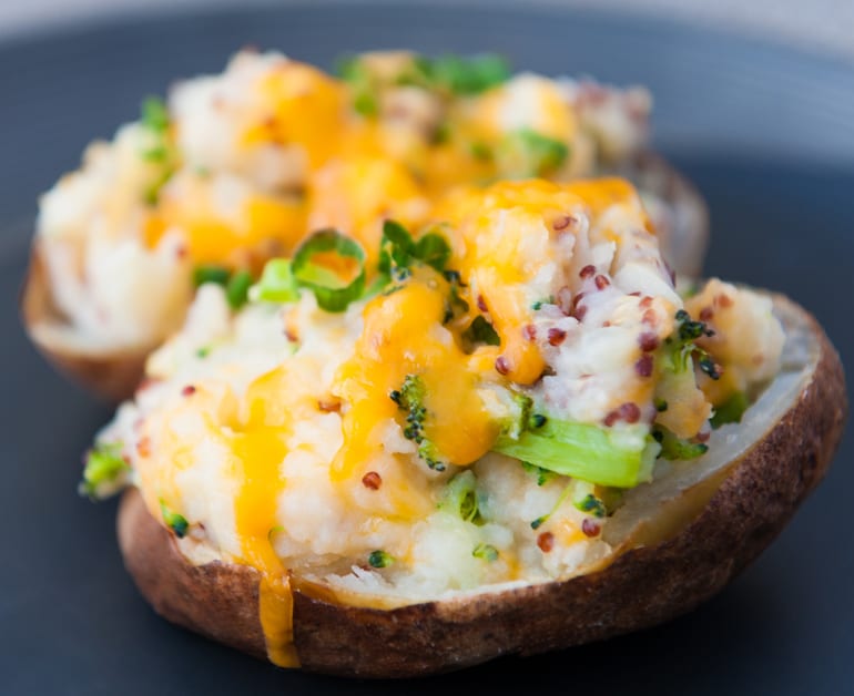 Thumbnail image for Cheesy Broccoli Stuffed Potatoes