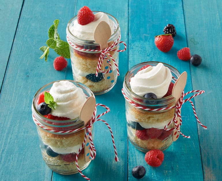 View recommended Lemon Berry Cake Jars recipe