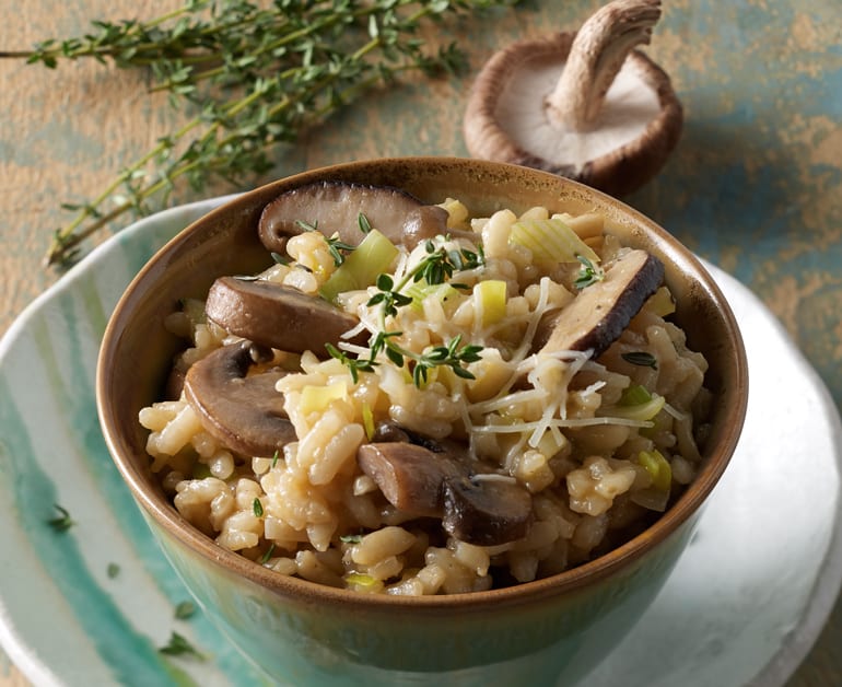 View recommended Cheesy Wild Mushroom Risotto recipe