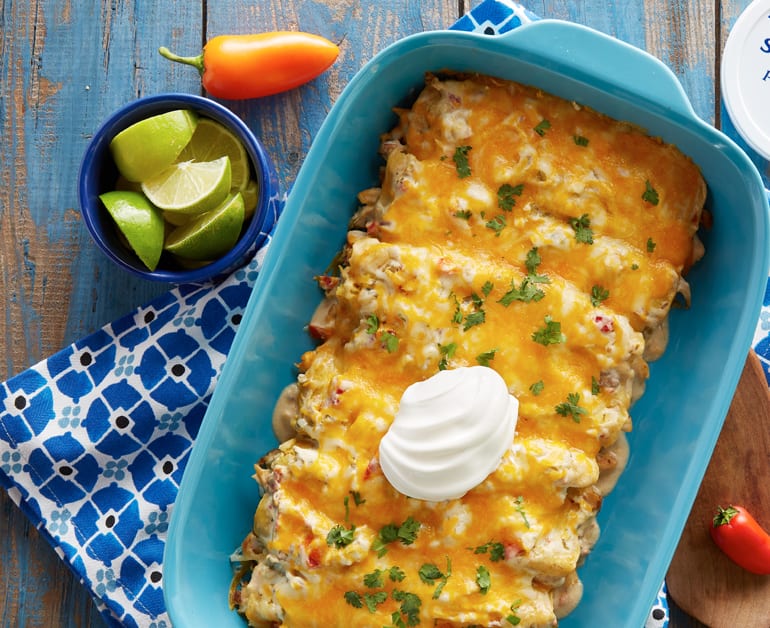 View recommended Sour Cream Chicken Enchiladas recipe