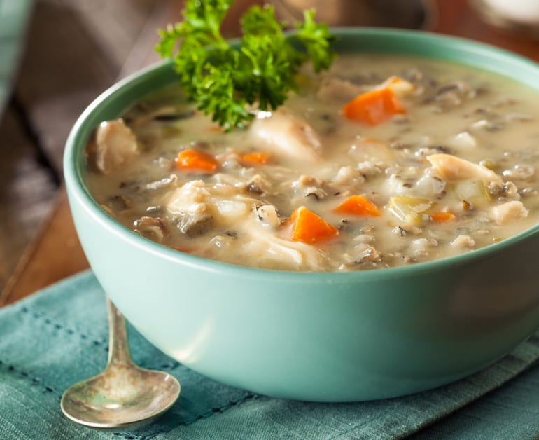 Creamy Chicken and Rice Soup - Num's the Word