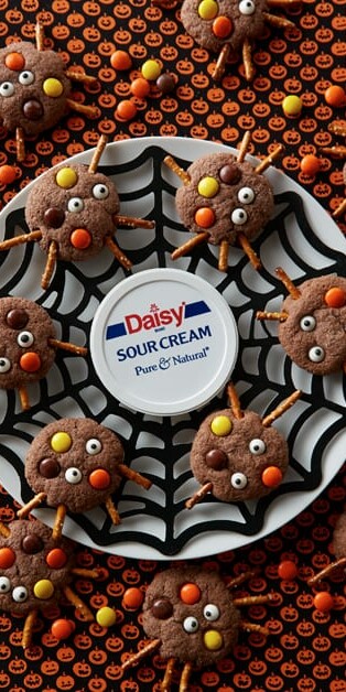 Chocolate spider cookies