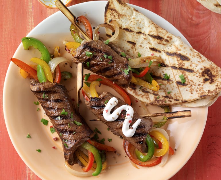 View recommended Grilled Steak Fajita Rolls recipe