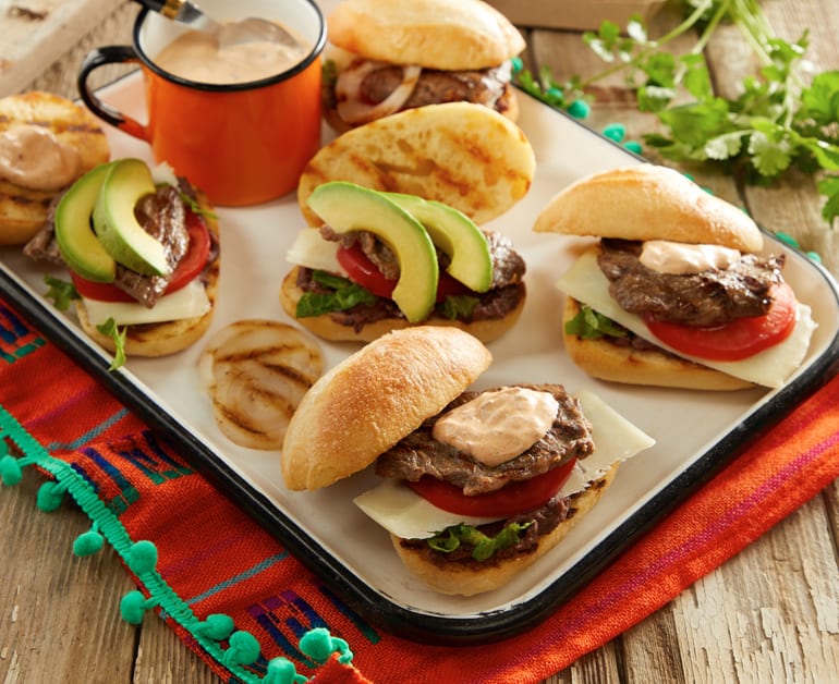 View recommended Grilled Skirt Steak Tortas Sliders recipe