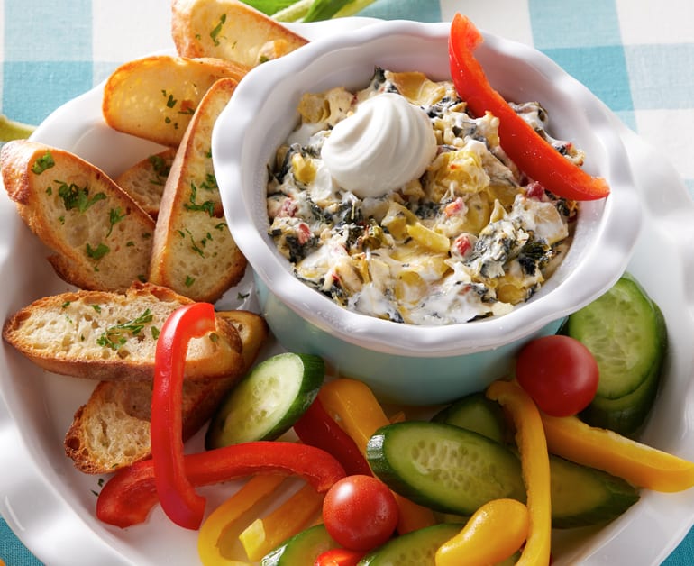 View recommended Hot Spinach and Artichoke Dip recipe