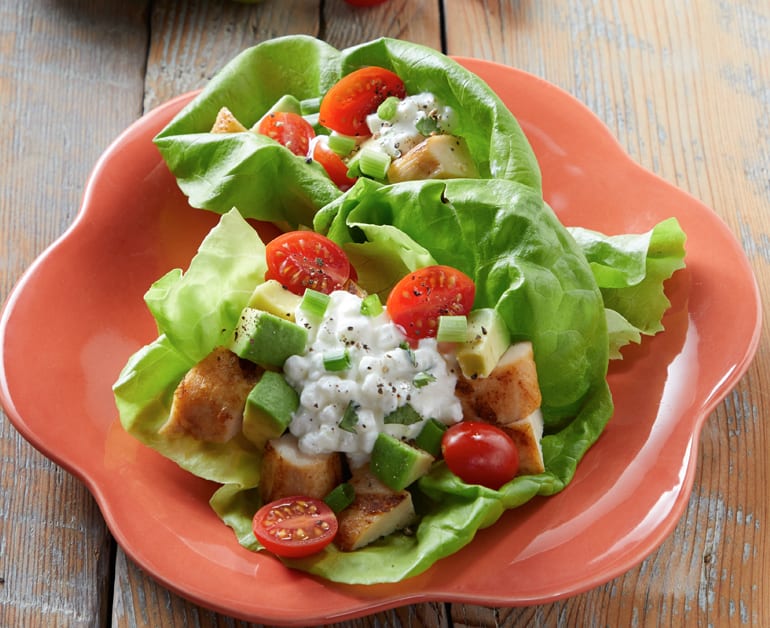 View recommended Spring Salad with Cheesy Ranch Dressing recipe