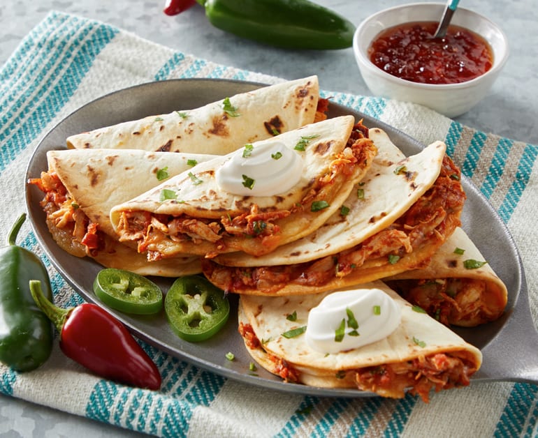 Click to open Mini Spicy Chicken Quesadillas recipe