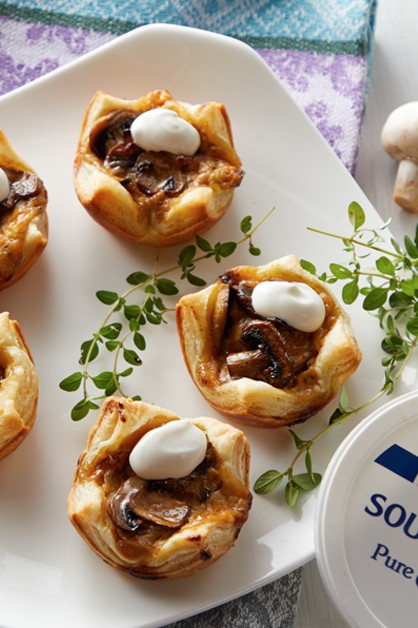 Mushroom and onion Tart