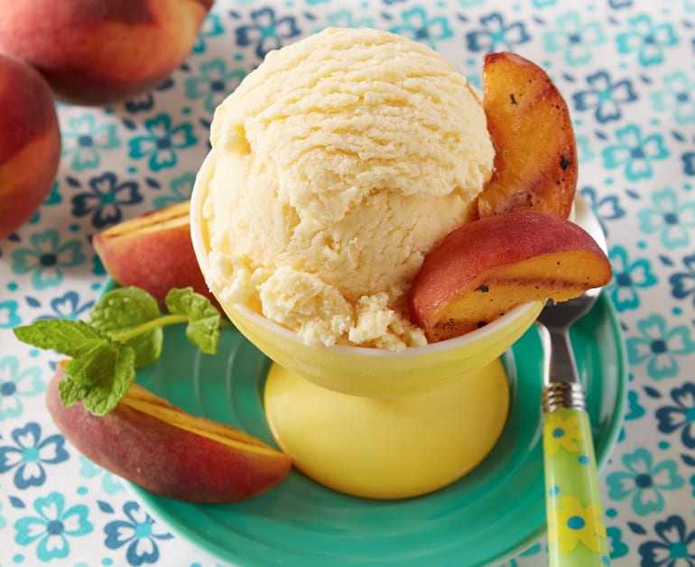 Thumbnail image for Peach Ice Cream with Grilled Peaches