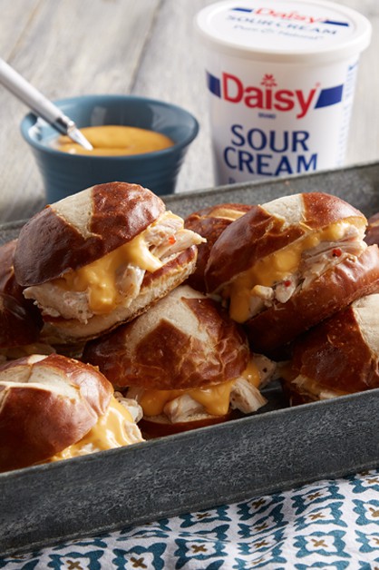 Pretzel bun sliders