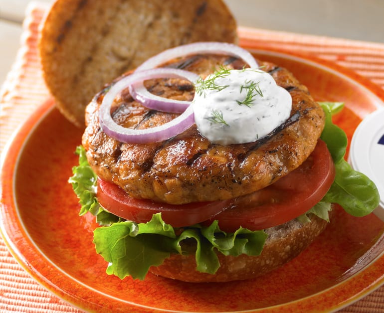 Grilled Salmon Burgers slider image 1
