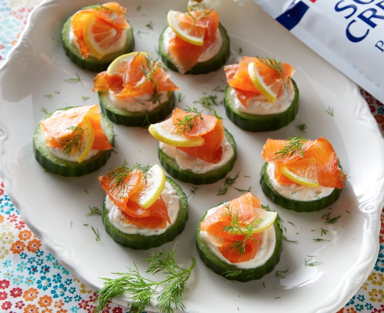 View recommended Smoked Salmon Cucumber Bites recipe