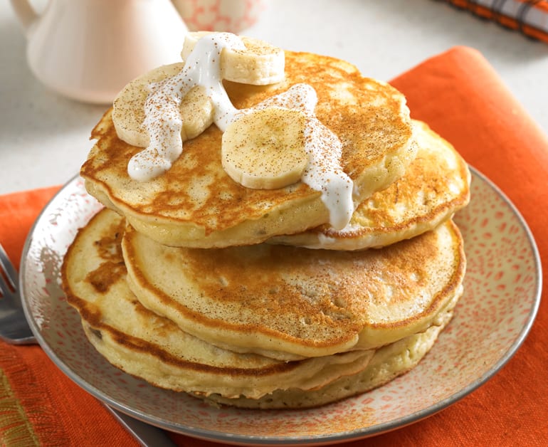 Banana Sour Cream Pancakes slider image 1