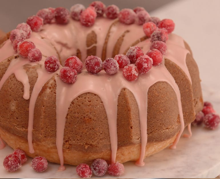 View recommended Sour Cream Pound Cake with Blood Orange Glaze recipe