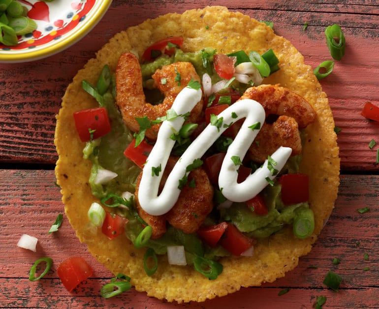 View recommended Spicy Shrimp Tostadas recipe