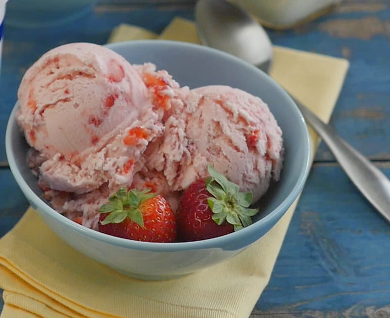 View recommended Strawberries & Cream Ice Cream recipe