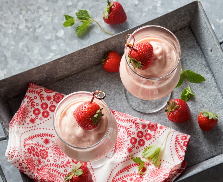 View recommended Strawberry Mango and Honey Smoothies recipe