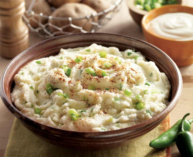 tex mex mashed potatoes in a bowl